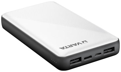 Varta Energy Externe Batterij, 15000mAh, 15W, 2 x USB-A - 1 x USB-C, Wit