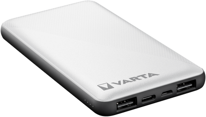 Varta Energy Externe Batterij, 10000mAh, 15W, 2 x USB-A - 1 x USB-C, Wit