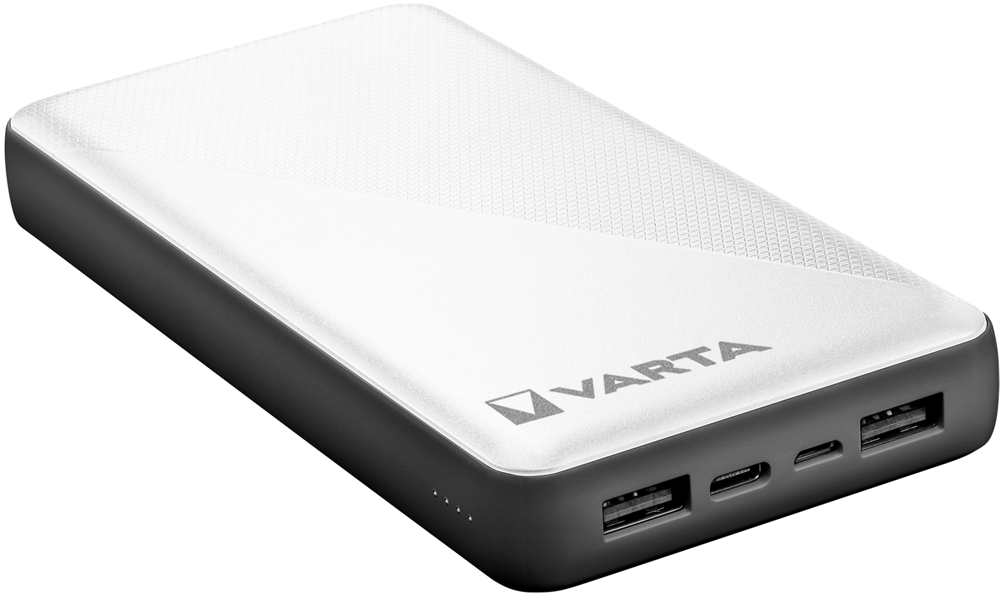 Varta Energy Externe Batterij, 20000mAh, 15W, 2 x USB-A - 1 x USB-C, Wit