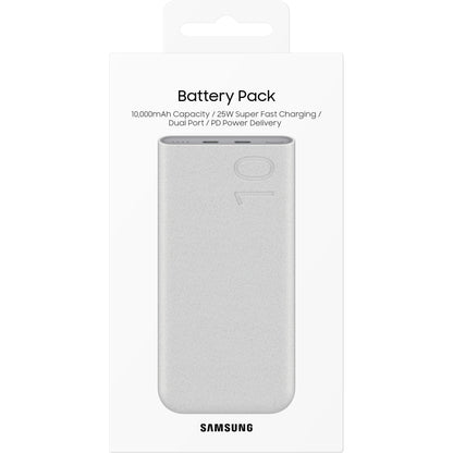 Externe Samsung Batterie, 10000mAh, 25W, PD, 2 x USB-C, Beige, Wiederverpackt EB-P3400XUEGEU
