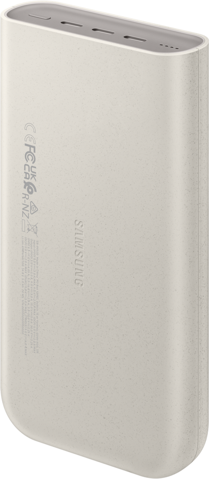 Samsung externe batterij, 20000mAh, 45W, PD, 3 x USB-C, Beige EB-P4520XUEGEU 