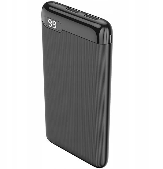 Externe Batterij Setty SPBL-10, 10000mAh, 10W, 2 x USB-A, Zwart