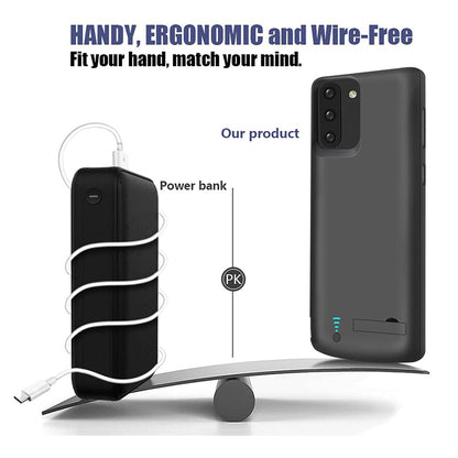 Batterie Externe Type Étui Techsuit Power Pro Battery pour Samsung Galaxy Note 10 5G N971 / Note10 N970, 5000mAh, Noire