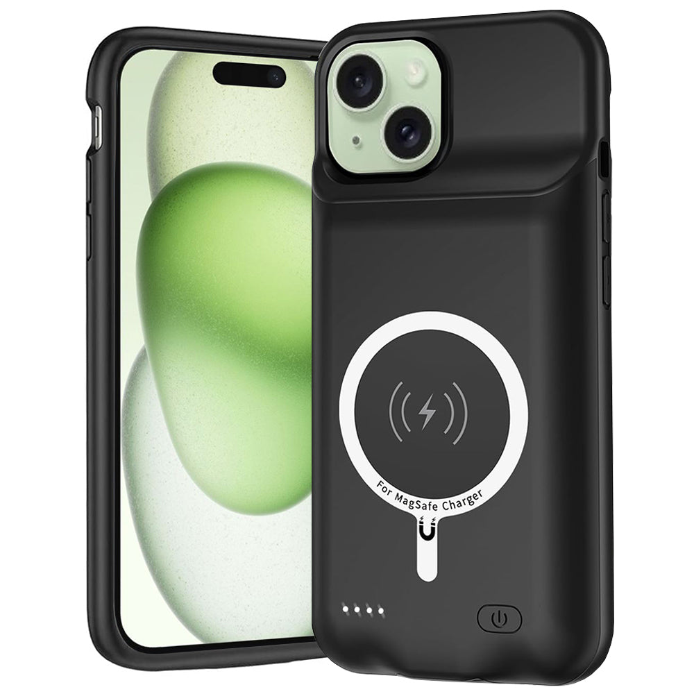 Externe Batterij Case Draadloos Techsuit Power Pro Battery voor Apple iPhone 15, 7000mAh, Zwart