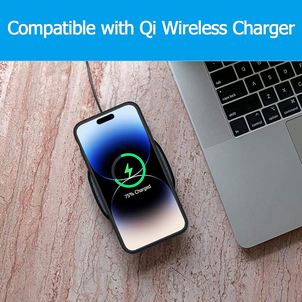 Externe Batterij Case Draadloos Techsuit Power Pro Battery voor Apple iPhone 15, 7000mAh, Zwart