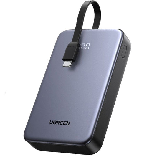 Externe Batterij UGREEN PB505, 20000mAh, 22.5W, QC + PD, 1 x USB-A - 2 x USB-C, Gri