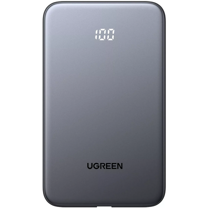 Externe batterij UGREEN PB526 (75161B), 10000mAh, 20W, QC + PD, 1 x USB-A - 2 x USB-C, Grijs