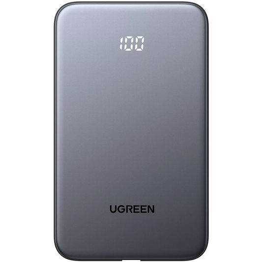 Batterie Externe UGREEN PB526 (75161B), 10000mAh, 20W, QC + PD, 1 x USB-A - 2 x USB-C, Gris