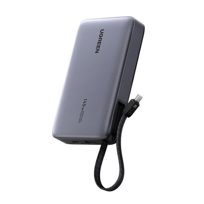 Batterie Externe UGREEN PB551 (55992), 20000mAh, 145W, QC + PD, 1 x USB-A - 2 x USB-C, Gris