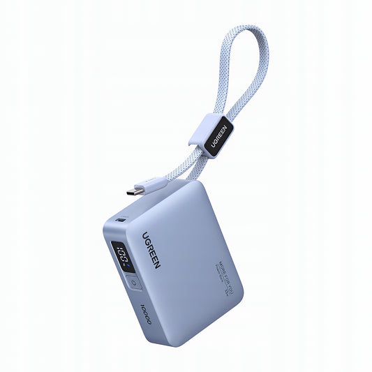 Batterie Externe UGREEN PB584 (75173B), 10000mAh, 33W, QC + PD, 1 x USB-A - 2 x USB-C, Bleu