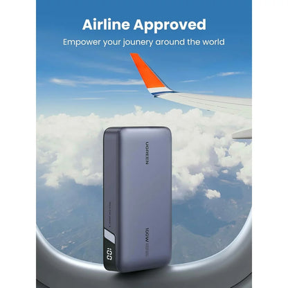 Externe Batterij UGREEN PB720 Nexode, 20000mAh, 100W, QC + PD, 1 x USB-A - 2 x USB-C, Gri
