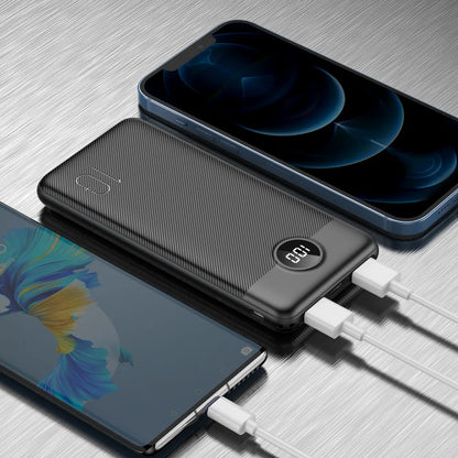 Externer Akku Veger L10S, 10000mAh, 20W, QC + PD, 1 x USB-C - 2 x USB-A, Schwarz