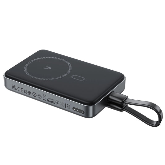 Draadloze Externe Batterij Acefast M10, 10000mAh, 30W, PD + FQI, 1 x QI - 2 x USB-C, Zwart