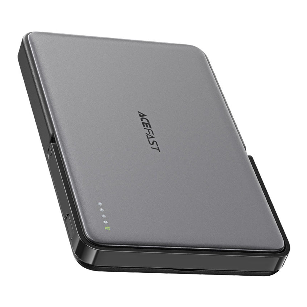 Batterie Externe Sans Fil Acefast M16, 5000mAh, 18W, PD + FQI, 1 x QI - 1 x USB-C, Noire