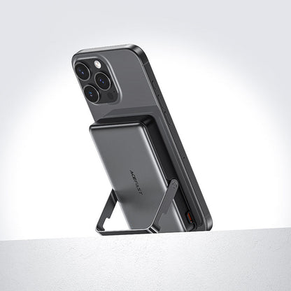 Draadloze Externe Batterij Acefast M17, 10000mAh, 22.5W, PD + FQI, 1 x QI - 1 x USB-C, Zwart