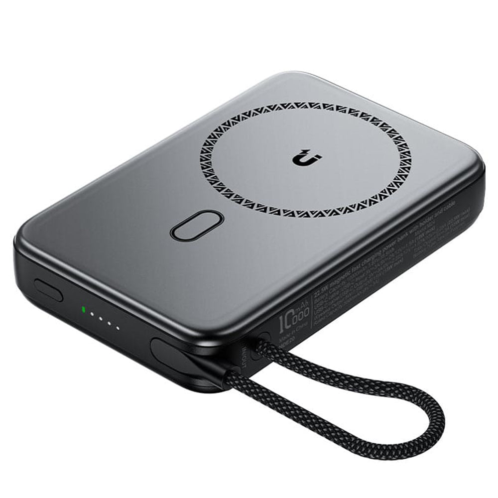 Batterie Externe Sans Fil Acefast M24, 10000mAh, 22.5W, PD + FQI, 1 x QI - 2 x USB-C, Gris