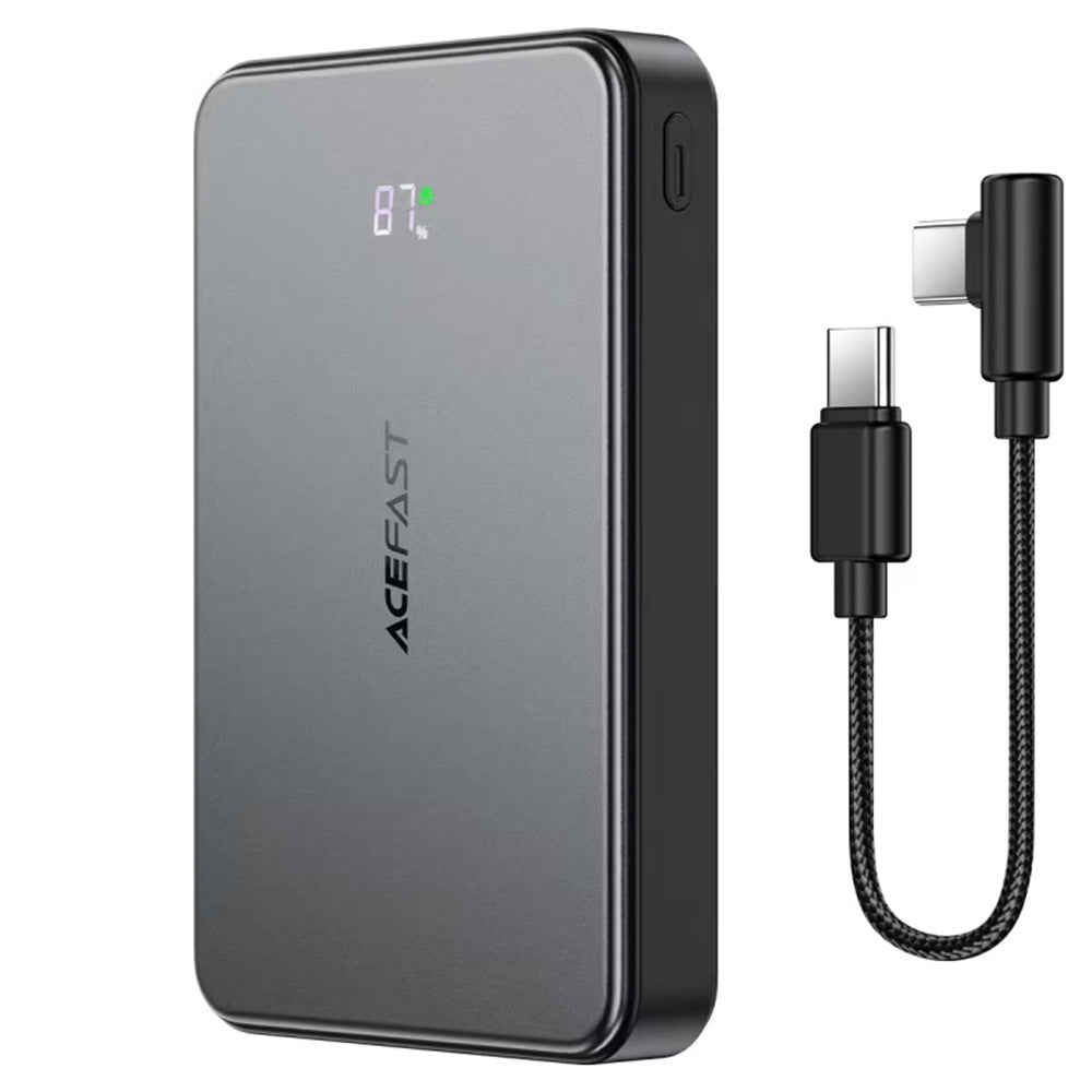 Batterie Externe Sans Fil Acefast M31, 10000mAh, 22.5W, QC + PD + FQI, 1 x QI - 1 x USB-A - 2 x USB-C, Noire