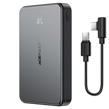 Batterie Externe Sans Fil Acefast M31, 10000mAh, 22.5W, QC + PD + FQI, 1 x QI - 1 x USB-A - 2 x USB-C, Noire