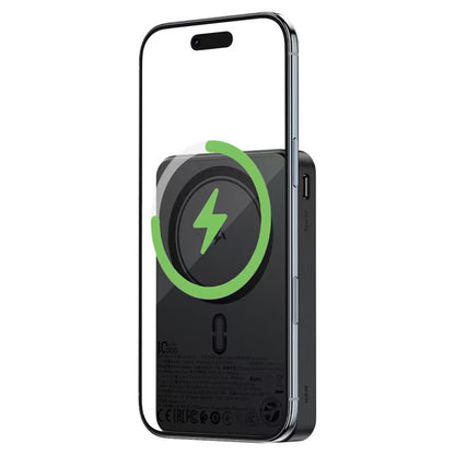 Batterie Externe Sans Fil Acefast M31, 10000mAh, 22.5W, QC + PD + FQI, 1 x QI - 1 x USB-A - 2 x USB-C, Noire