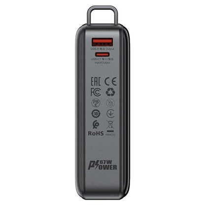 Externer Akku Acefast M4, 20000mAh, 67W, PD, 1 x USB-A - 2 x USB-C, Schwarz