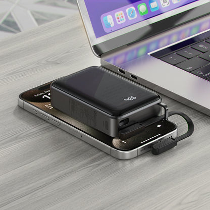 Externer Akku Acefast M4, 20000mAh, 67W, PD, 1 x USB-A - 2 x USB-C, Schwarz