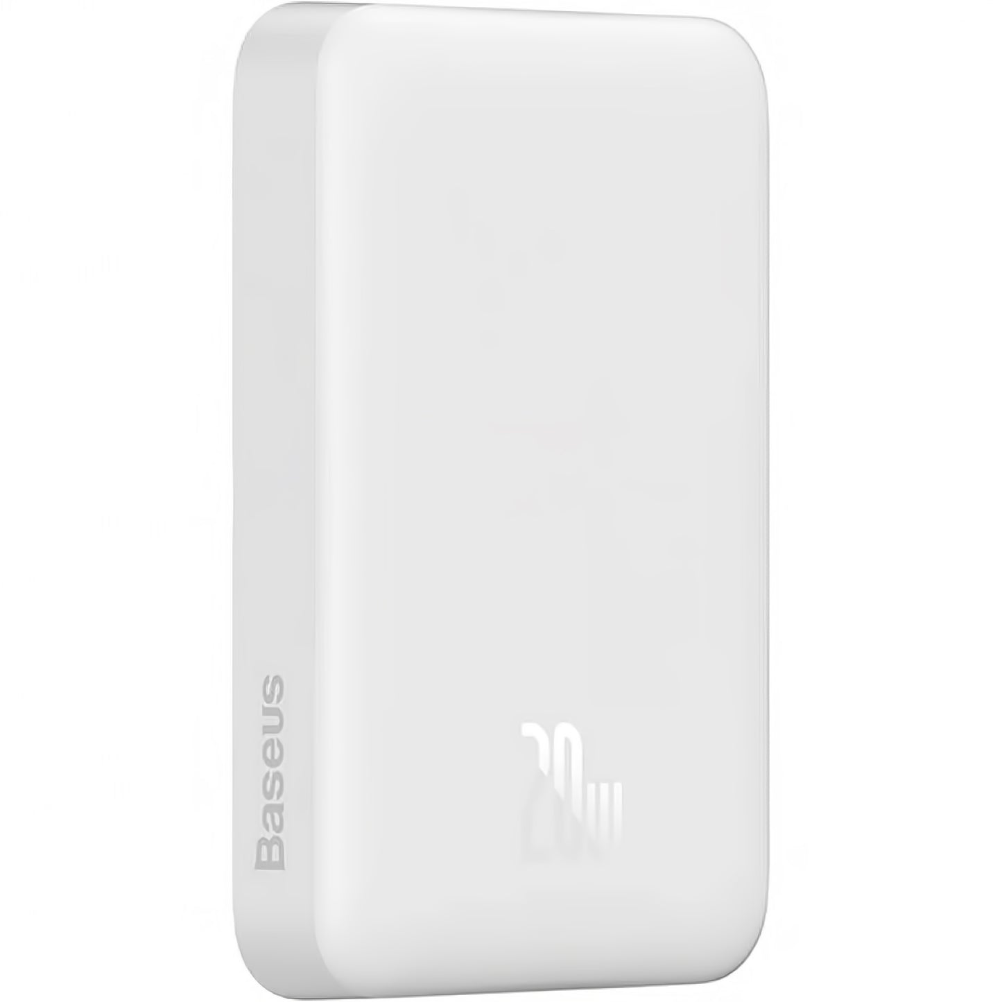 Draadloze Externe Batterij Baseus Magnetic Mini, 10000mAh, 20W, PD + FQI, 1 x QI - 1 x USB-C, Wit PPCX07002