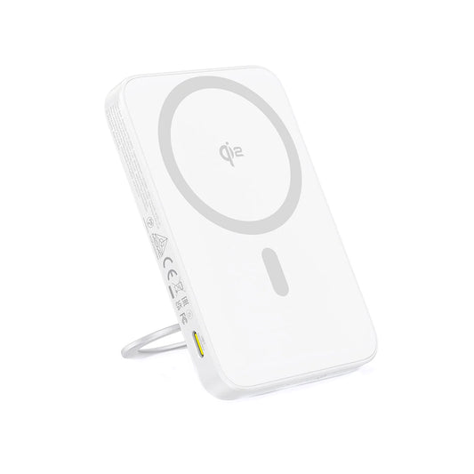 Externe Draadloze Batterij Baseus PicoGo, 5000mAh, 20W, PD + FQI, 1 x QI - 1 x USB-C, Wit P10076800213-01