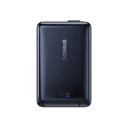 Externe Draadloze Batterij Baseus Nomos, 10000mAh, 45W, PD + FQI, 1 x QI - 2 x USB-C, Zwart P10078800123-00