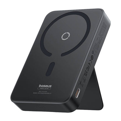Externer Wireless-Akku Baseus MagPro PPCXZ05, 5000mAh, 20W, PD + FQI, 1 x QI - 1 x USB-C, Schwarz, Wiederverpackt P10064101123-00