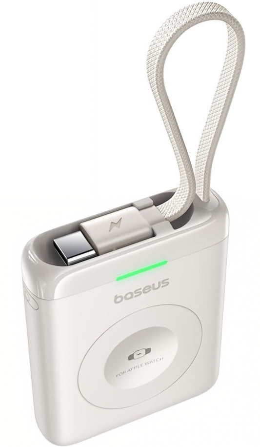 Wireless Externe Batterie Baseus EnerFill FW11 für Apple Watch Series, 1640mAh, 5W, 1 x QI, Weiß E0205302