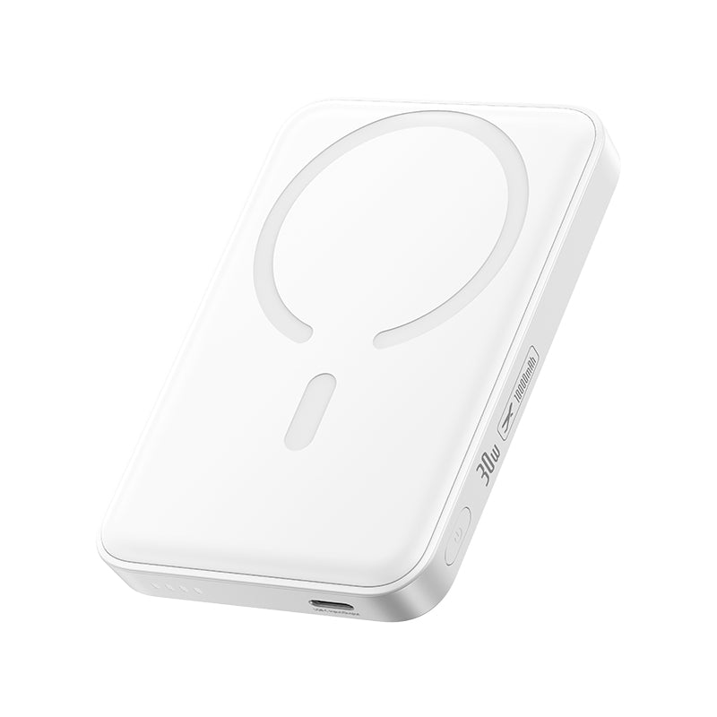 Batterie Externe Sans Fil Baseus EnerFill FM11, 10000mAh, 30W, PD + FQI, 1 x QI - 1 x USB-C, Blanche