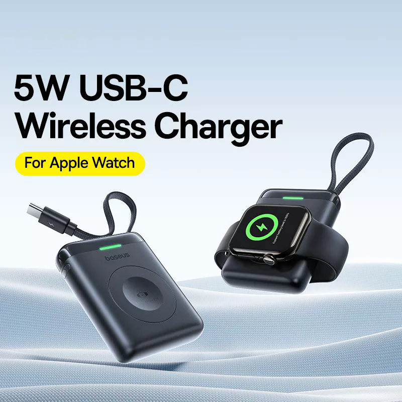 Wireless Powerbank Baseus EnerFill FW11 für Apple Watch Series, 1640mAh, 5W, 1 x QI, Schwarz E0205301