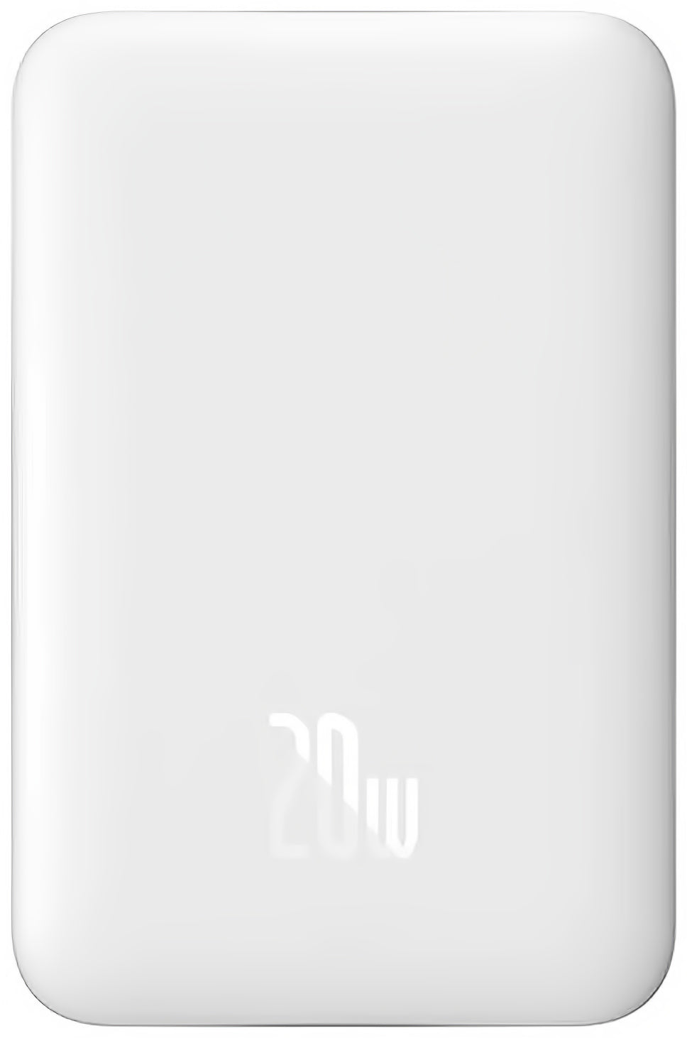 Draadloze Externe Batterij Baseus Magnetic Mini, 10000mAh, 20W, PD + FQI, 1 x QI - 1 x USB-C, Wit PPCX07002