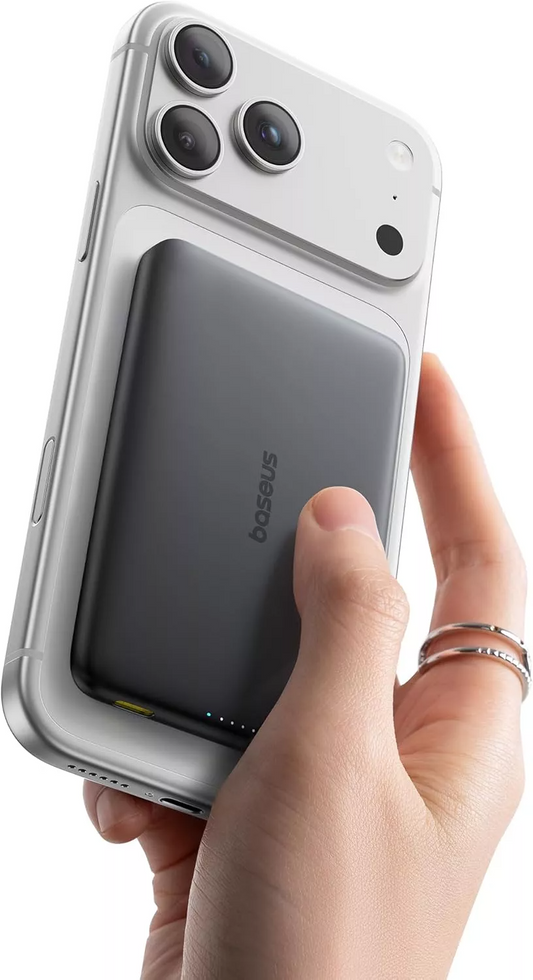 Batterie Externe Sans Fil Baseus PicoGo AM41, 10000mAh, 27W, PD + FQI, 1 x QI - 1 x USB-C, Noire E0027201