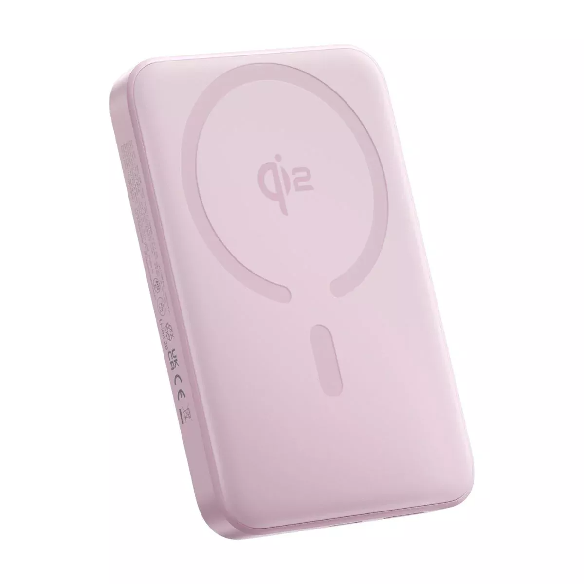 Draadloze Externe Batterij Baseus Enerfill FM12, 10000mAh, 22.5W, PD + FQI, 1 x QI - 1 x USB-C, Roze E0028502