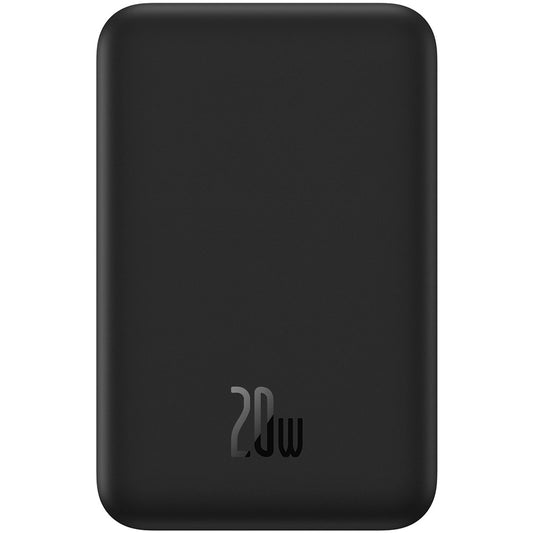 Draadloze Externe Batterij Baseus Magnetic Mini, 20000mAh, 20W, PD + FQI, 1 x QI - 1 x USB-C, Zwart PPCX150001