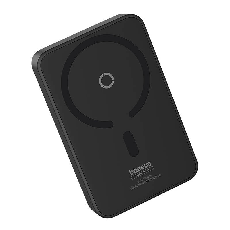 Externer Wireless-Akku Baseus MagPro PPCXZ05, 5000mAh, 20W, PD + FQI, 1 x QI - 1 x USB-C, Schwarz, Wiederverpackt P10064101123-00