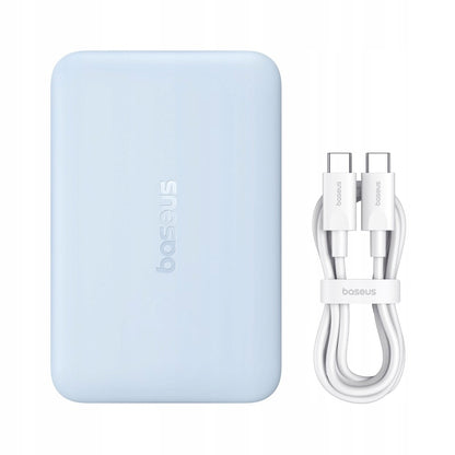Batterie Externe Sans Fil Baseus EnerFill FM11 Ultra-Mini, 10000mAh, 22,5W, PD + FQI, 1 x QI - 1 x USB-C, Bleue P1008210E313-00