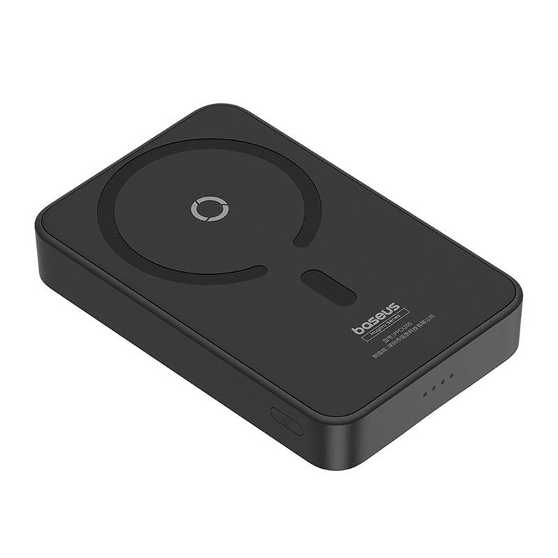 Externer Wireless-Akku Baseus MagPro PPCXZ05, 5000mAh, 20W, PD + FQI, 1 x QI - 1 x USB-C, Schwarz, Wiederverpackt P10064101123-00
