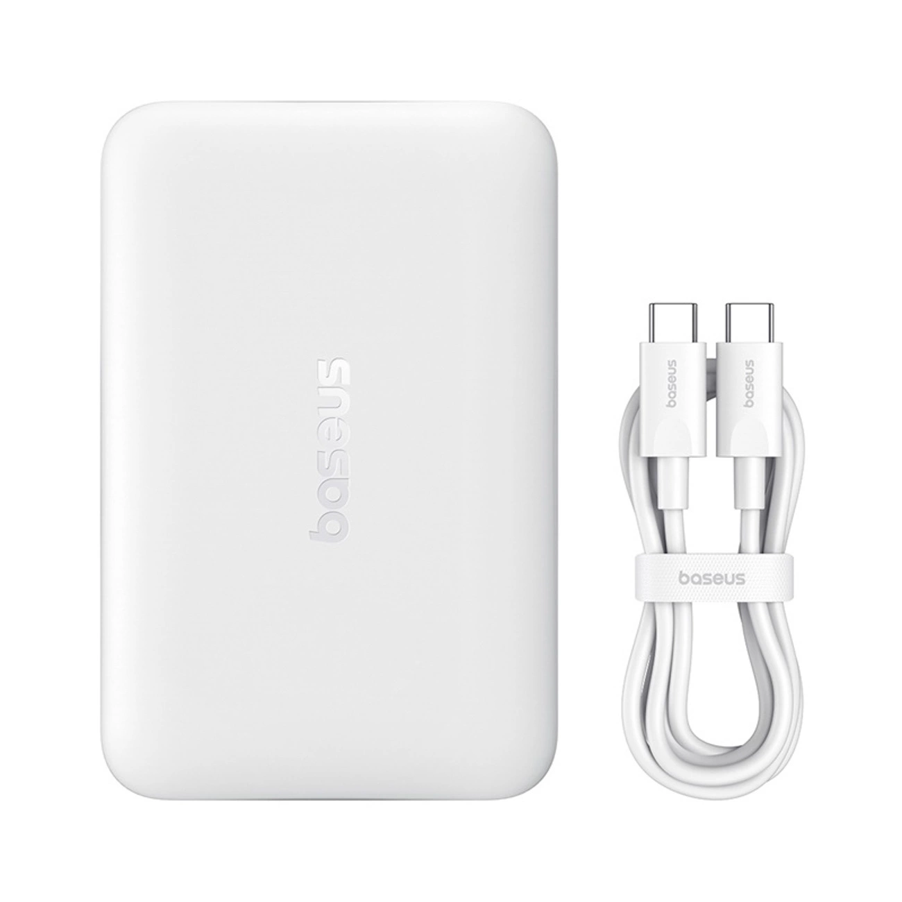 Batterie Externe Sans Fil Baseus EnerFill FM11 Ultra-Mini, 10000mAh, 22.5W, PD + FQI, 1 x QI - 1 x USB-C, Blanche P1008210E213-00