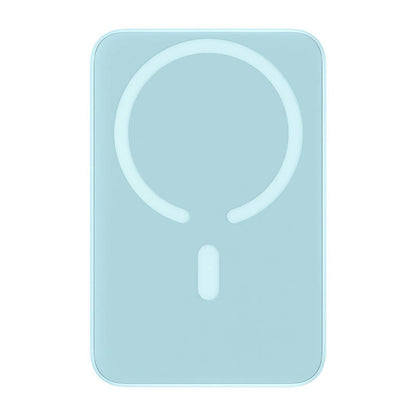 Externer Wireless-Akku Baseus Magnetic Mini, 10000mAh, 20W, PD + FQI, 1 x QI - 1 x USB-C, Blau PPCX110103