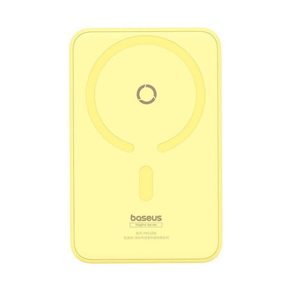 Draadloze Externe Batterij Baseus MagPro PPCXZ05, 5000mAh, 20W, PD + FQI, 1 x QI - 1 x USB-C, Geel P10064101Y23-00