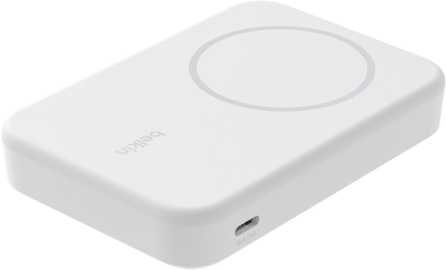 Draadloze Externe Batterij Belkin BoostCharge Pro met Kickstand, 8000mAh, 15W, FQI, 1 x QI - 1 x USB-C, Wit BPD007btWH