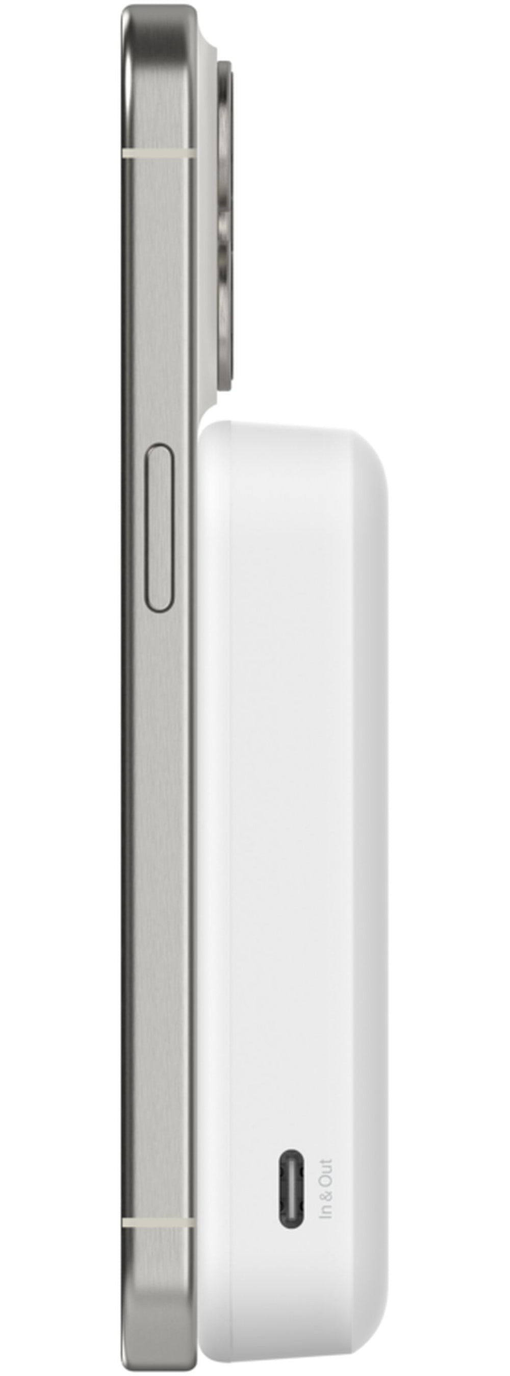 Draadloze Externe Batterij Belkin BoostCharge Pro met Kickstand, 10000mAh, 15W, FQI, 1 x QI - 1 x USB-C, Wit BPD008btWH