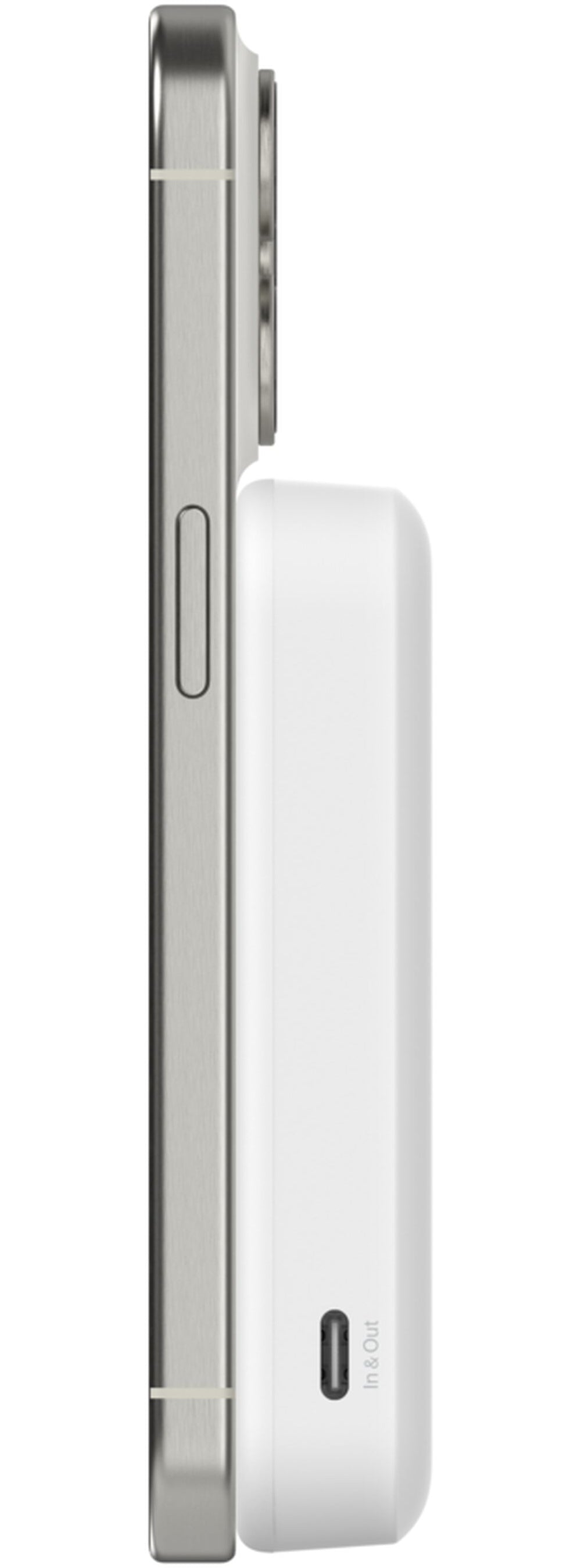 Draadloze Externe Batterij Belkin BoostCharge Pro met Kickstand, 8000mAh, 15W, FQI, 1 x QI - 1 x USB-C, Wit BPD007btWH