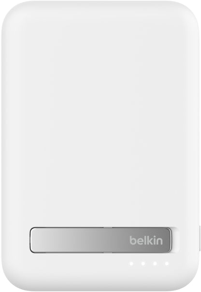 Draadloze Externe Batterij Belkin BoostCharge Pro met Kickstand, 10000mAh, 15W, FQI, 1 x QI - 1 x USB-C, Wit BPD008btWH