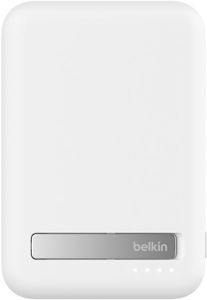 Draadloze Externe Batterij Belkin BoostCharge Pro met Kickstand, 8000mAh, 15W, FQI, 1 x QI - 1 x USB-C, Wit BPD007btWH