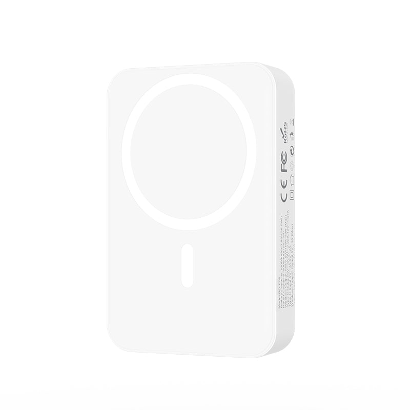 Externer Wireless-Akku BWOO BO-P59, 10000mAh, 20W, PD + QI, 1 x QI - 1 x USB-C, Weiß