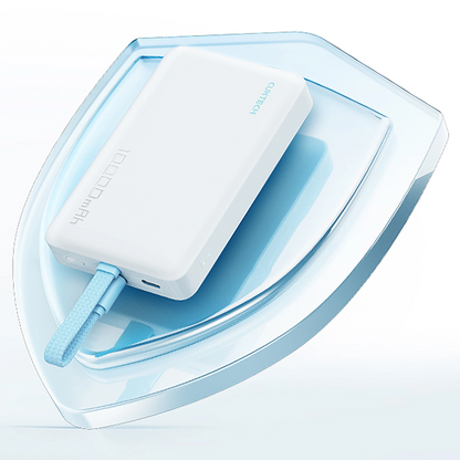 Draadloze Externe Batterij Cuktech CP132ML, 10000mAh, 22.5W, PD + QI, 2 x USB-C, Wit