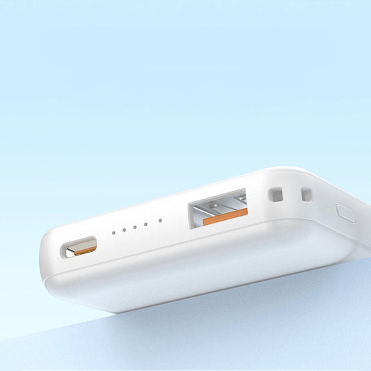 Draadloze Externe Batterij Dudao K14S+, 10000mAh, 22.5W, QC + PD + FQI, 1 x QI - 1 x USB-A - 1 x USB-C, Wit